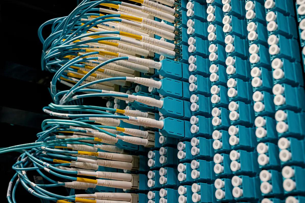 Patch cables in a panel, two systems wired to each other over an API