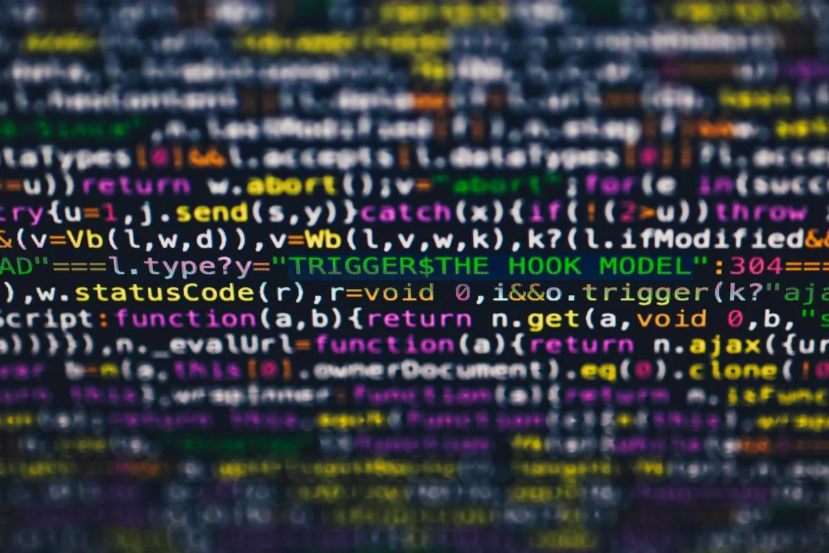 Generated code on a display, the part of a prototype that gets rewritten