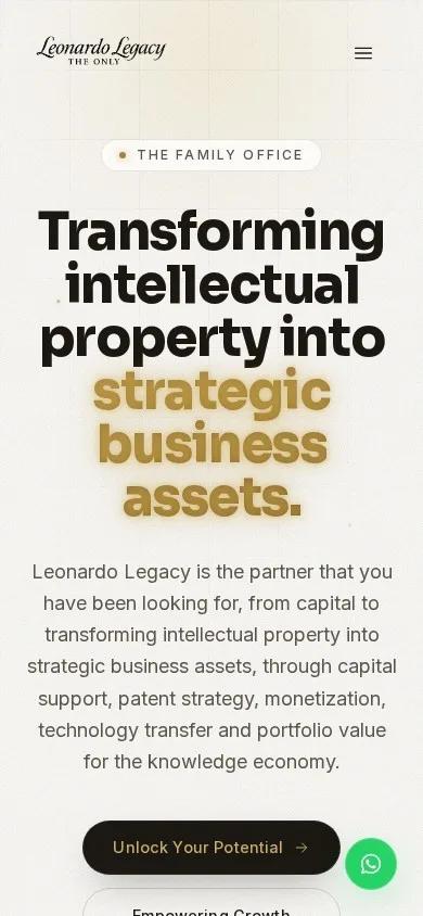 Leonardo Legacy on a mobile phone