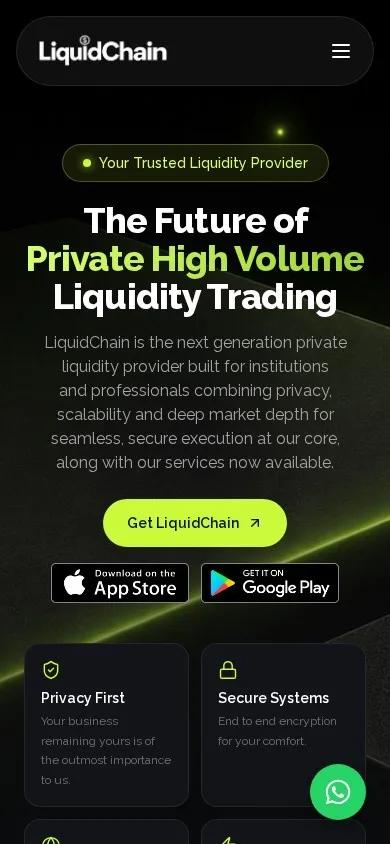 LiquidChain on a mobile phone