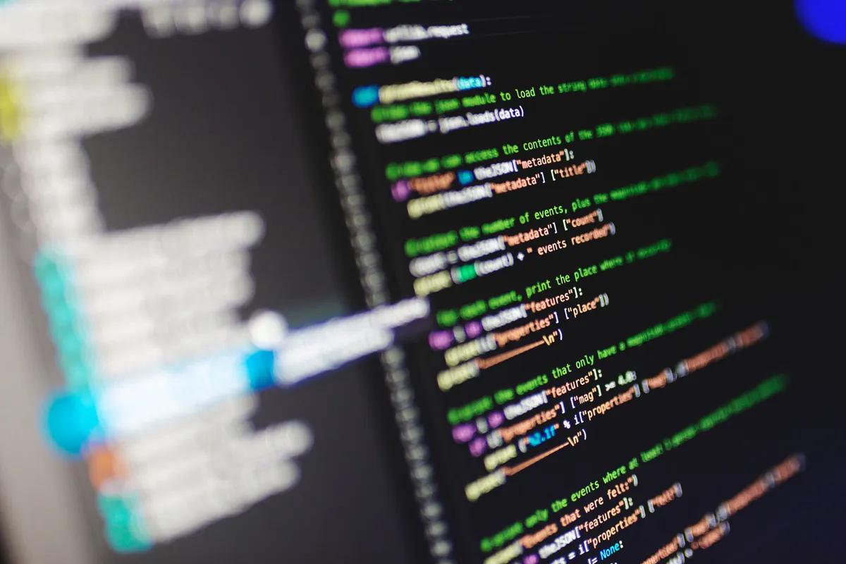 Markup on a monitor, the JSON-LD block itself