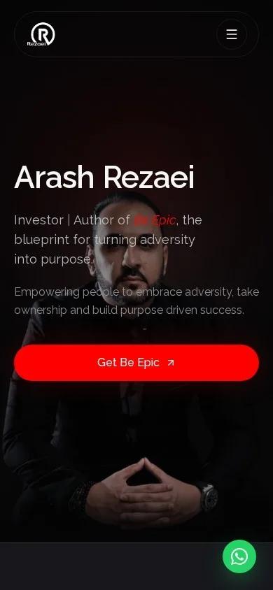 Arash Rezaei on a mobile phone